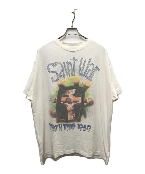 SAINT MICHAEL（セントマイケル）SAINT MICHAEL (セントマイケル) SAINT WAR SS TEE ホワイト サイズ:XXLの古着・服飾アイテム