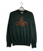 Vivienne Westwood manヴィヴィアン ウェストウッド マン）の古着「ROUGHLY STITCHED ORB KNIT」｜グリーン