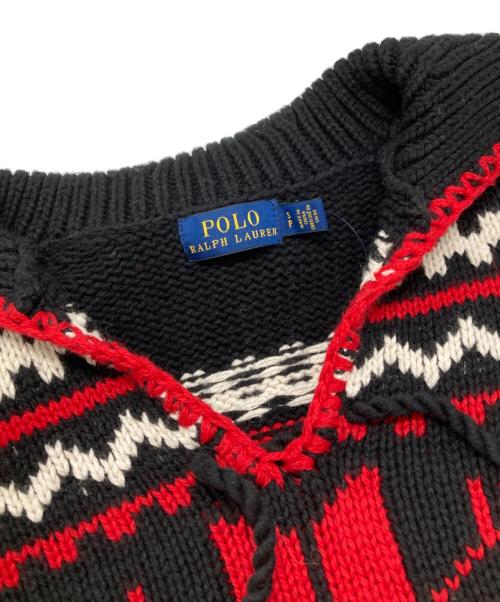 POLO RALPH LAUREN（ポロ・ラルフローレン）POLO RALPH LAUREN (ポロ・ラルフローレン) カシミヤブレンドノルディックセーター ブラック サイズ:Sの古着・服飾アイテム