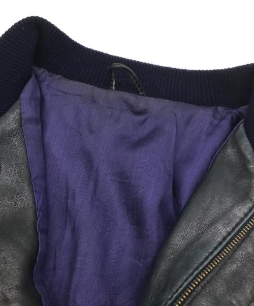 USED（ユーズド）USED (ユーズド) レザーブルゾン ネイビー サイズ:-の古着・服飾アイテム