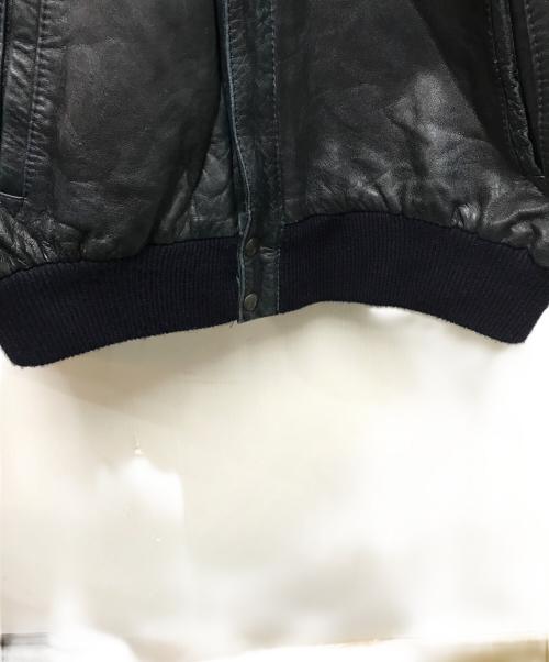 USED（ユーズド）USED (ユーズド) レザーブルゾン ネイビー サイズ:-の古着・服飾アイテム