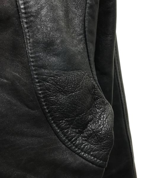 USED（ユーズド）USED (ユーズド) レザーブルゾン ネイビー サイズ:-の古着・服飾アイテム