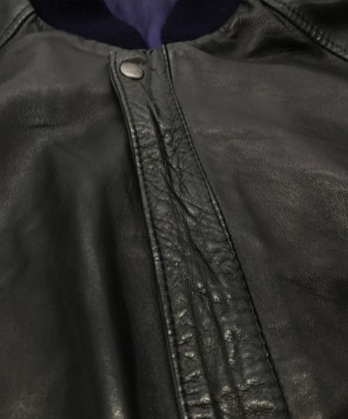 USED（ユーズド）USED (ユーズド) レザーブルゾン ネイビー サイズ:-の古着・服飾アイテム