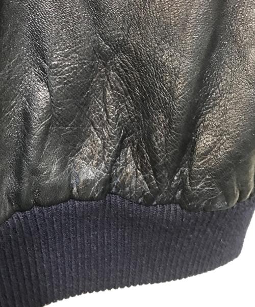 USED（ユーズド）USED (ユーズド) レザーブルゾン ネイビー サイズ:-の古着・服飾アイテム
