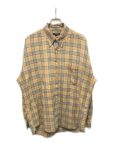 BURBERRY LONDON（バーバリーロンドン）BURBERRY LONDON (バーバリーロンドン) ノバチェックシャツ ブラウン サイズ:Lの古着・服飾アイテム