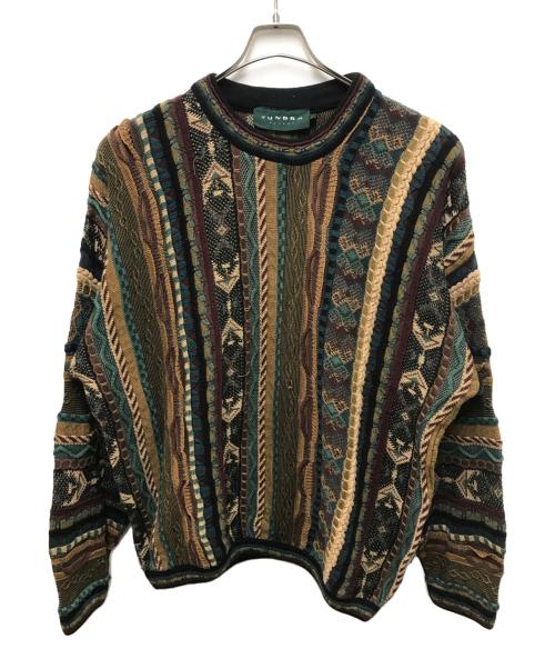 TUNDRA（ツンドラ）TUNDRA (ツンドラ) 3Dニット グリーン サイズ:XLの古着・服飾アイテム