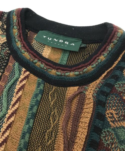 TUNDRA（ツンドラ）TUNDRA (ツンドラ) 3Dニット グリーン サイズ:XLの古着・服飾アイテム