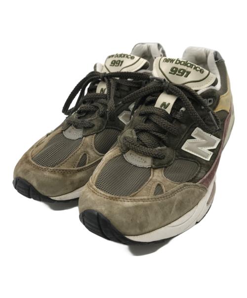 NEW BALANCE（ニューバランス）NEW BALANCE (ニューバランス) ローカットスニーカー ブラウン×グリーン サイズ:US 8 1/2の古着・服飾アイテム