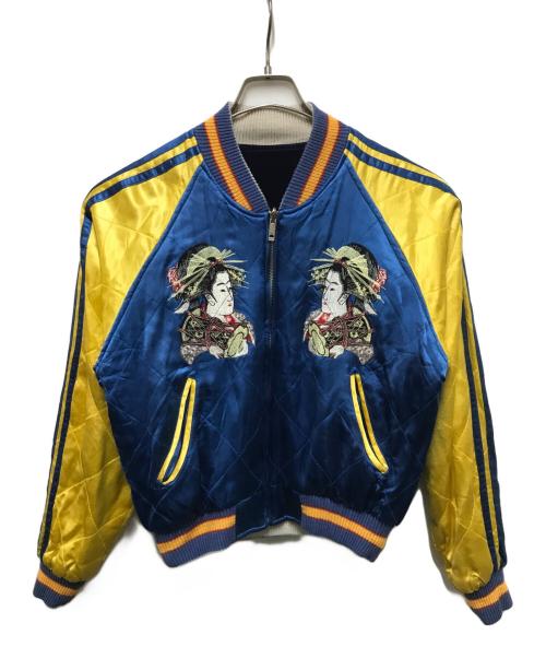 SWITCH（スイッチ）SWITCH (スイッチ) スカジャン ネイビー×イエロー サイズ:Mの古着・服飾アイテム