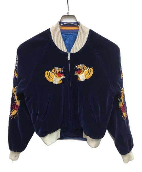 SWITCH（スイッチ）SWITCH (スイッチ) スカジャン ネイビー×イエロー サイズ:Mの古着・服飾アイテム