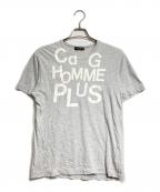 COMME des GARCONS HOMME PLUSコムデギャルソンオムプリュス）の古着「ロゴプリントTシャツ/Logo print T-shirt」｜グレー