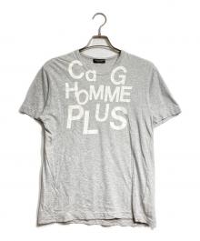 COMME des GARCONS HOMME PLUS（コムデギャルソンオムプリュス）の古着「ロゴプリントTシャツ/Logo print T-shirt」｜グレー