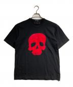 JUNYA WATANABE MAN×10 corso comoジュンヤワタナベマン×ディエチ コルソコモ）の古着「フロッキースカルTシャツ/Flocked Skull T」｜ブラック