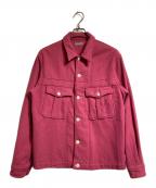 COMME des GARCONS HOMMEコムデギャルソン オム）の古着「縮絨ウールCPOジャケット」｜ピンク