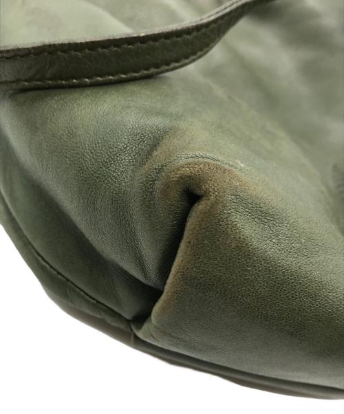 LOEWE（ロエベ）LOEWE (ロエベ) アナグラムレザー巾着ショルダーバッグ グリーンの古着・服飾アイテム