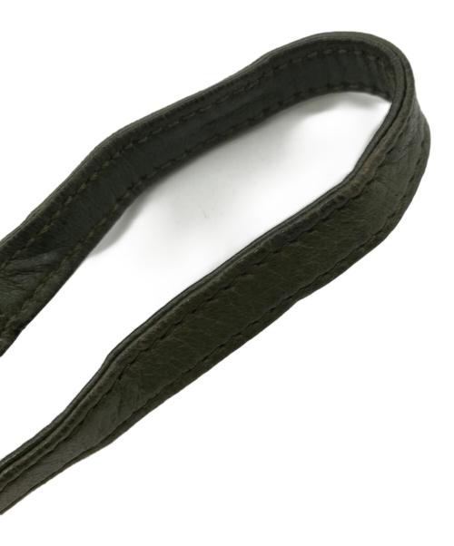 LOEWE（ロエベ）LOEWE (ロエベ) アナグラムレザー巾着ショルダーバッグ グリーンの古着・服飾アイテム