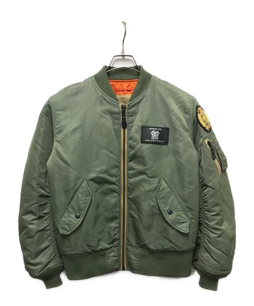 AVIREX（アヴィレックス）AVIREX (アヴィレックス) MA-2フライトジャケット グリーン サイズ:Mの古着・服飾アイテム