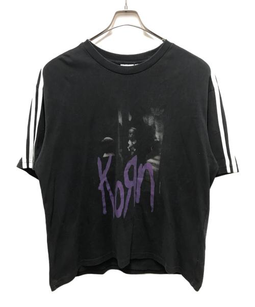 adidas（アディダス）adidas (アディダス) Korn (コーン) Graphic Tee Carbon ブラック サイズ:XLの古着・服飾アイテム