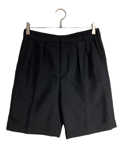 Saint Laurent Paris（サンローランパリ）Saint Laurent Paris (サンローランパリ) ウールモヘア2タックショーツ/Wool Mohair 2-Tuck Shorts ブラック サイズ:42の古着・服飾アイテム