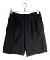 Saint Laurent Paris（サンローランパリ）の古着「ウールモヘア2タックショーツ/Wool Mohair 2-Tuck Shorts」｜ブラック