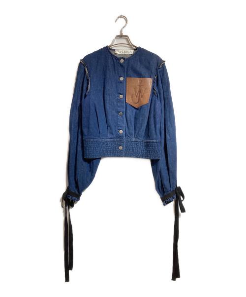 J.W.ANDERSON（ジェイダブリューアンダーソン）J.W.ANDERSON (ジェイダブリューアンダーソン) リボンスリーブデニムジャケット インディゴ サイズ:34の古着・服飾アイテム