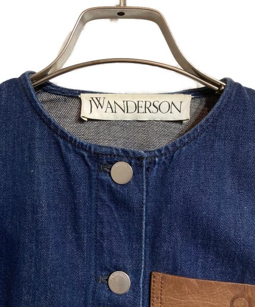 J.W.ANDERSON（ジェイダブリューアンダーソン）J.W.ANDERSON (ジェイダブリューアンダーソン) リボンスリーブデニムジャケット インディゴ サイズ:34の古着・服飾アイテム
