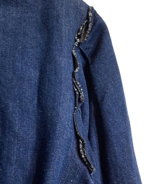 J.W.ANDERSON（ジェイダブリューアンダーソン）J.W.ANDERSON (ジェイダブリューアンダーソン) リボンスリーブデニムジャケット インディゴ サイズ:34の古着・服飾アイテム