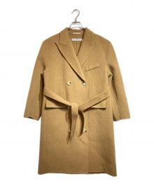 Acne studios（アクネ ストゥディオス）の古着「ウールダブルブレストベルトコート」｜ベージュ