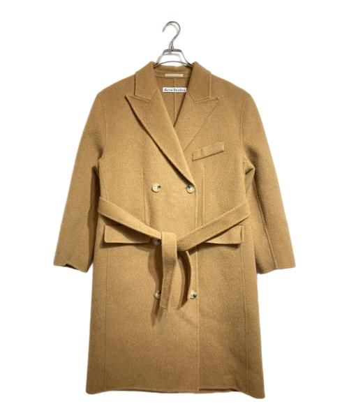 Acne studios（アクネ ストゥディオス）ACNE STUDIOS (アクネ ストゥディオス) ウールダブルブレストベルトコート ベージュ サイズ:30の古着・服飾アイテム