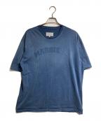 Maison Margielaメゾンマルジェラ）の古着「オーバーサイズ オーバーダイ ロゴTシャツ/Oversized overdye logo T-shirt」｜ネイビー