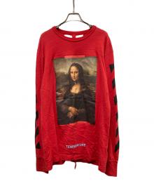 OFFWHITE（オフホワイト）の古着「DIAG MONALISA L/S TEE」｜レッド