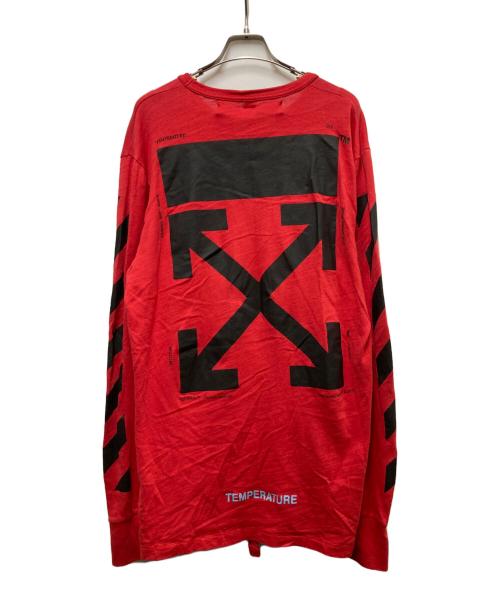 OFFWHITE（オフホワイト）OFFWHITE (オフホワイト) DIAG MONALISA L/S TEE レッド サイズ:Lの古着・服飾アイテム