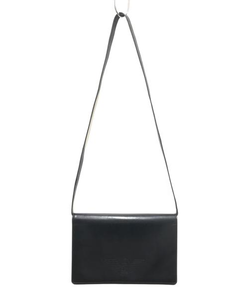 GIORGIO ARMANI（ジョルジョアルマーニ）GIORGIO ARMANI (ジョルジョアルマーニ) Valextra (ヴァレクストラ) ショルダーバッグ ブラックの古着・服飾アイテム