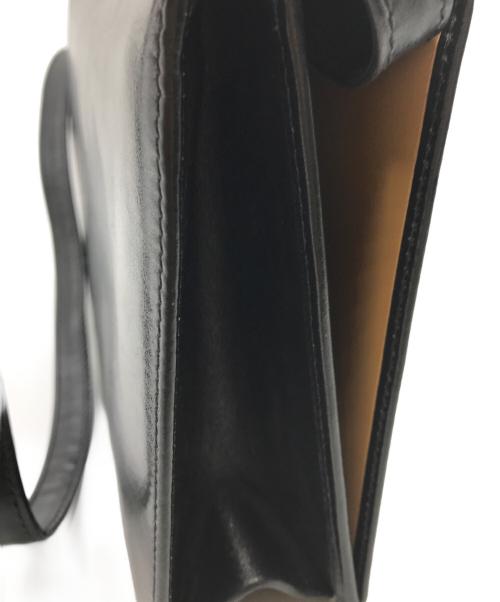 GIORGIO ARMANI（ジョルジョアルマーニ）GIORGIO ARMANI (ジョルジョアルマーニ) Valextra (ヴァレクストラ) ショルダーバッグ ブラックの古着・服飾アイテム