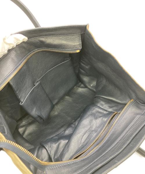 CELINE（セリーヌ）CELINE (セリーヌ) ラゲージミニショッパートートバッグ ベージュ×ネイビー サイズ:不明の古着・服飾アイテム