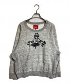 Vivienne Westwood RED LABELヴィヴィアンウエストウッドレッドレーベル）の古着「ドロップオーブデザインスウェット」｜グレー