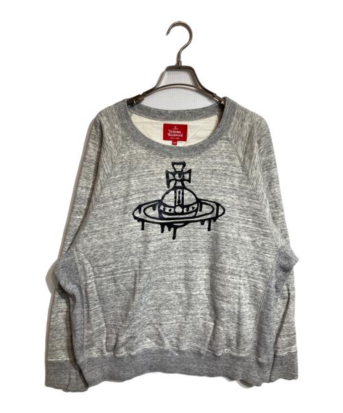 Vivienne Westwood RED LABEL（ヴィヴィアンウエストウッドレッドレーベル）Vivienne Westwood RED LABEL (ヴィヴィアンウエストウッドレッドレーベル) ドロップオーブデザインスウェット グレー サイズ:00の古着・服飾アイテム