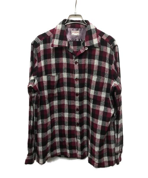 McGREGOR（マクレガー）McGREGOR (マクレガー) 50-60’Sチェックシャツ レッド×グレー サイズ:Mの古着・服飾アイテム