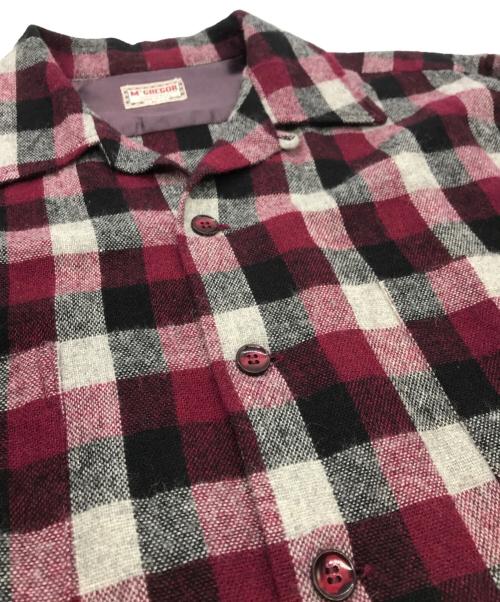 McGREGOR（マクレガー）McGREGOR (マクレガー) 50-60’Sチェックシャツ レッド×グレー サイズ:Mの古着・服飾アイテム