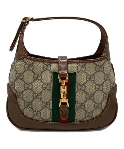 GUCCI（グッチ）GUCCI (グッチ) ジャッキー1961ミニショルダーバッグ ブラウン×ベージュの古着・服飾アイテム