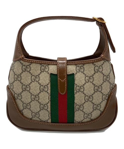 GUCCI（グッチ）GUCCI (グッチ) ジャッキー1961ミニショルダーバッグ ブラウン×ベージュの古着・服飾アイテム