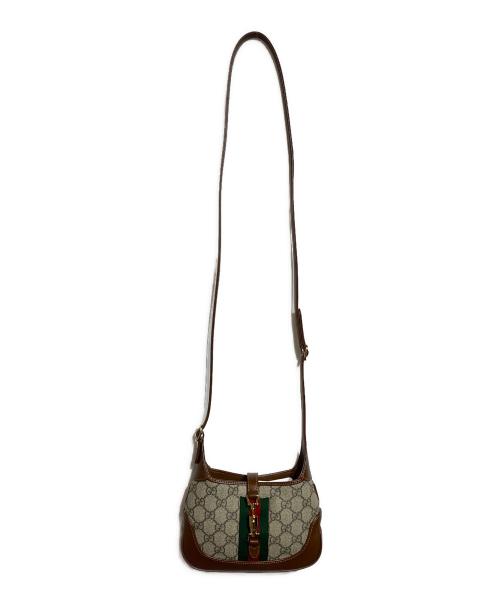 GUCCI（グッチ）GUCCI (グッチ) ジャッキー1961ミニショルダーバッグ ブラウン×ベージュの古着・服飾アイテム