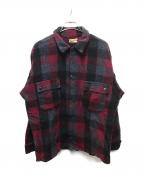 HUMPHREY-）の古着「70’sウールチェックシャツ」｜グレー×レッド