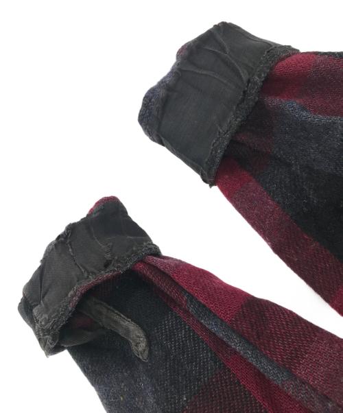 HUMPHREY（-）HUMPHREY (-) 70’sウールチェックシャツ グレー×レッド サイズ:-の古着・服飾アイテム