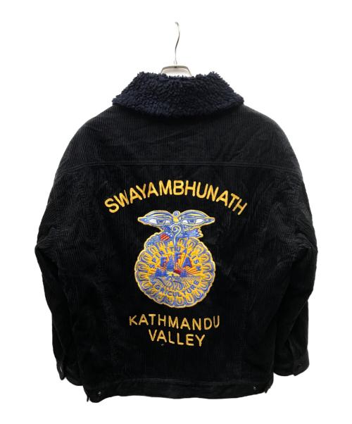 Black Weirdos（ブラック ウィドース）Black Weirdos (ブラック ウィドース) Big Boa FFA Jacket ネイビー サイズ:XLの古着・服飾アイテム