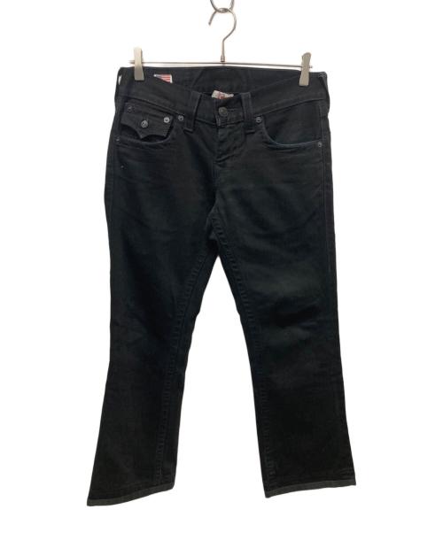 TRUE RELIGION（トゥルー レリジョン）TRUE RELIGION (トゥルー レリジョン) ローライズデニムパンツ ブラック サイズ:28の古着・服飾アイテム