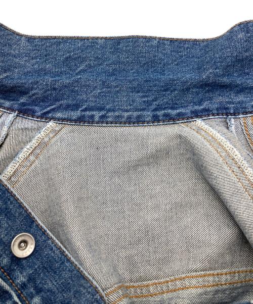 sacai（サカイ）sacai (サカイ) フレアスリーブクロップドデニムジャケット ブルー サイズ:1の古着・服飾アイテム