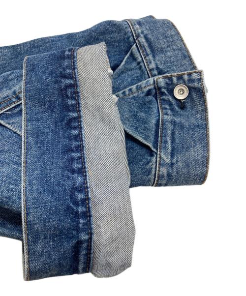 sacai（サカイ）sacai (サカイ) フレアスリーブクロップドデニムジャケット ブルー サイズ:1の古着・服飾アイテム