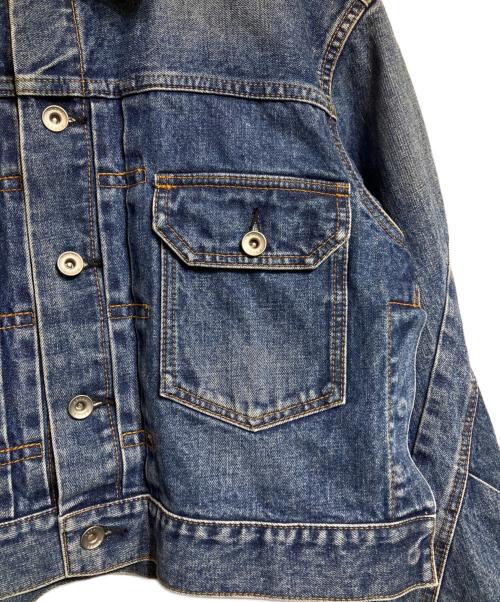 sacai（サカイ）sacai (サカイ) フレアスリーブクロップドデニムジャケット ブルー サイズ:1の古着・服飾アイテム