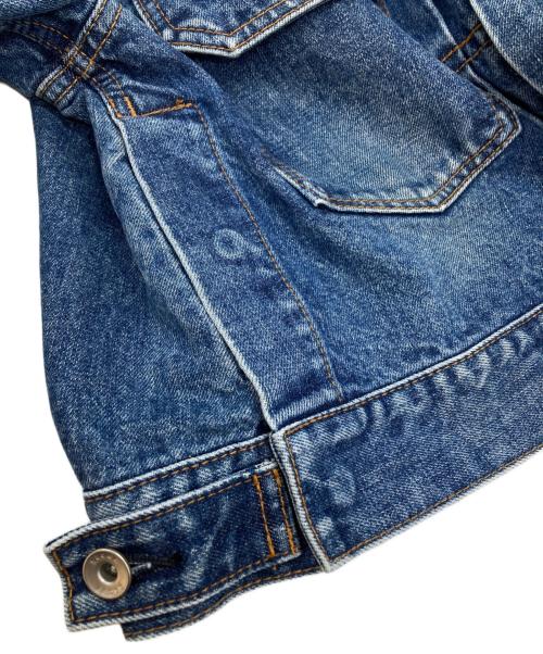 sacai（サカイ）sacai (サカイ) フレアスリーブクロップドデニムジャケット ブルー サイズ:1の古着・服飾アイテム